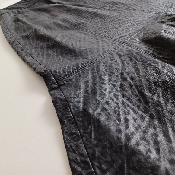 Marquis Vintage Leather Animal Pattern Maxi Skirt - Picture 7 of 16